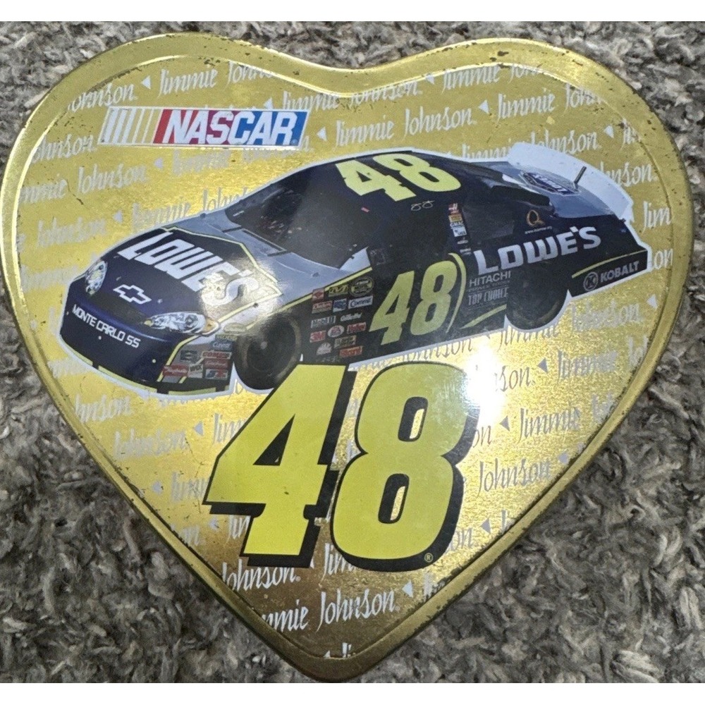 2006‎ Jimmie Johnson #48 Lowes Collectible Heart-Shaped Tin Palmer (Damaged)
